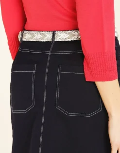 Christine Laure Jupes|Robes & Jupes*Jupe en jean bleu brut