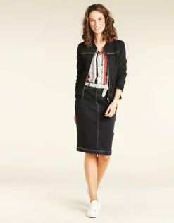 Christine Laure Jupes|Robes & Jupes*Jupe en jean noir