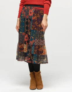 Christine Laure Jupes|Robes & Jupes*Jupe en résille imprimée