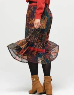 Christine Laure Jupes|Robes & Jupes*Jupe en résille imprimée