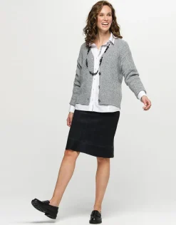 Christine Laure Jupes|Robes & Jupes*Jupe grise carreaux