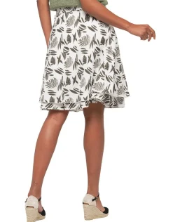 Christine Laure Jupes|Robes & Jupes*Jupe imprimé blanc coton