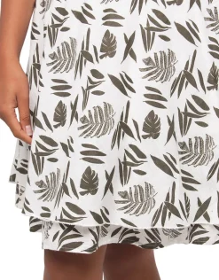 Christine Laure Jupes|Robes & Jupes*Jupe imprimé blanc coton