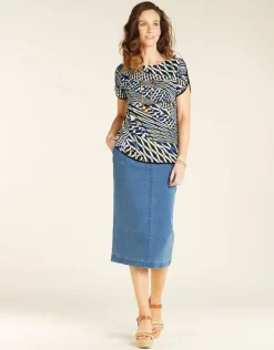 Christine Laure Jupes|Robes & Jupes*Jupe longue jean stone