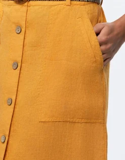 Christine Laure Jupes|Robes & Jupes*jupe midi lin ocre