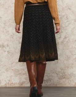 Christine Laure Jupes|Robes & Jupes*Jupe midi maille noire