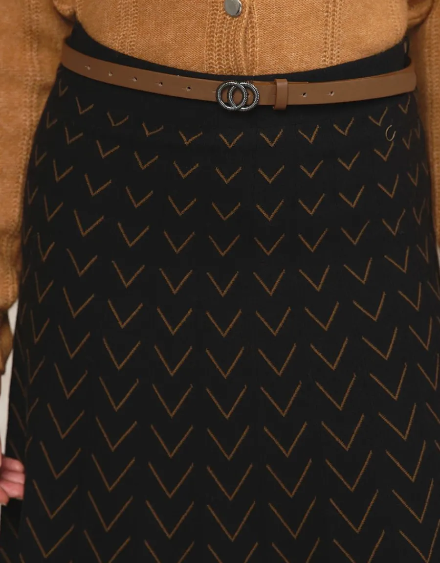 Christine Laure Jupes|Robes & Jupes*Jupe midi maille noire