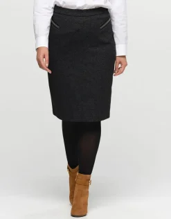 Christine Laure Jupes|Robes & Jupes*Jupe milano noire et gris