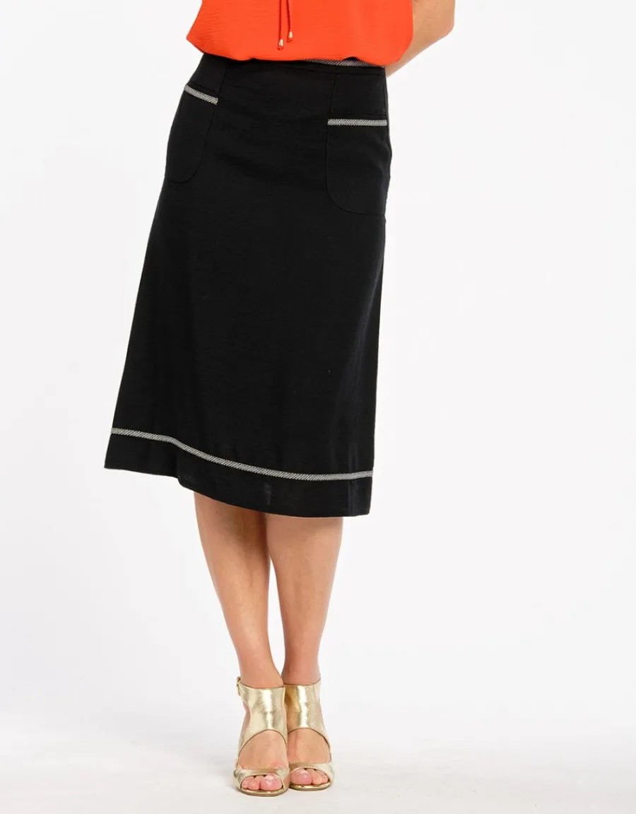 Christine Laure Jupes|Robes & Jupes*Jupe noire droite chic