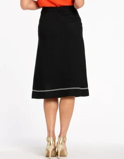 Christine Laure Jupes|Robes & Jupes*Jupe noire droite chic