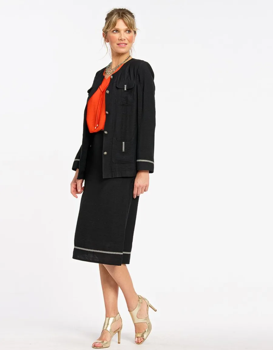 Christine Laure Jupes|Robes & Jupes*Jupe noire droite chic