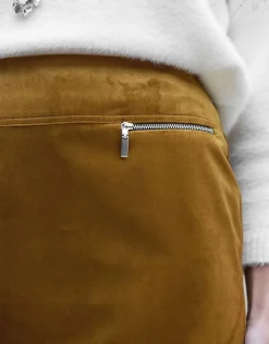 Christine Laure Jupes|Robes & Jupes*Jupe ocre en velours