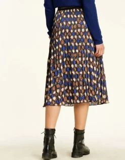 Christine Laure Jupes|Robes & Jupes*Jupe plissée à pois bleue