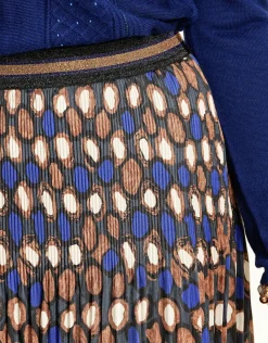 Christine Laure Jupes|Robes & Jupes*Jupe plissée à pois bleue