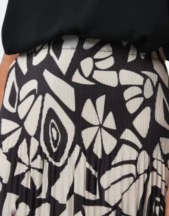 Christine Laure Jupes|Robes & Jupes*Jupe plissée beige motif