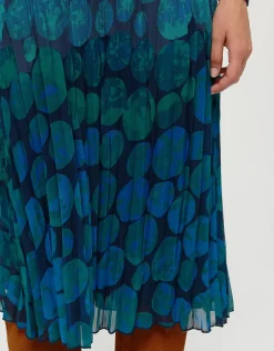 Christine Laure Jupes|Robes & Jupes*Jupe plissée imprimé vert