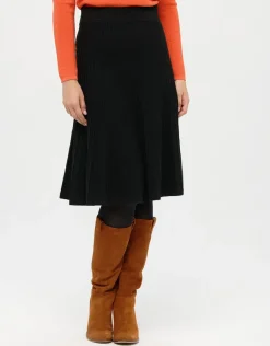 Christine Laure Jupes|Robes & Jupes*Jupe plissée maille noire