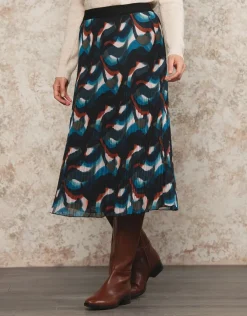 Christine Laure Jupes|Robes & Jupes*Jupe plissée motif