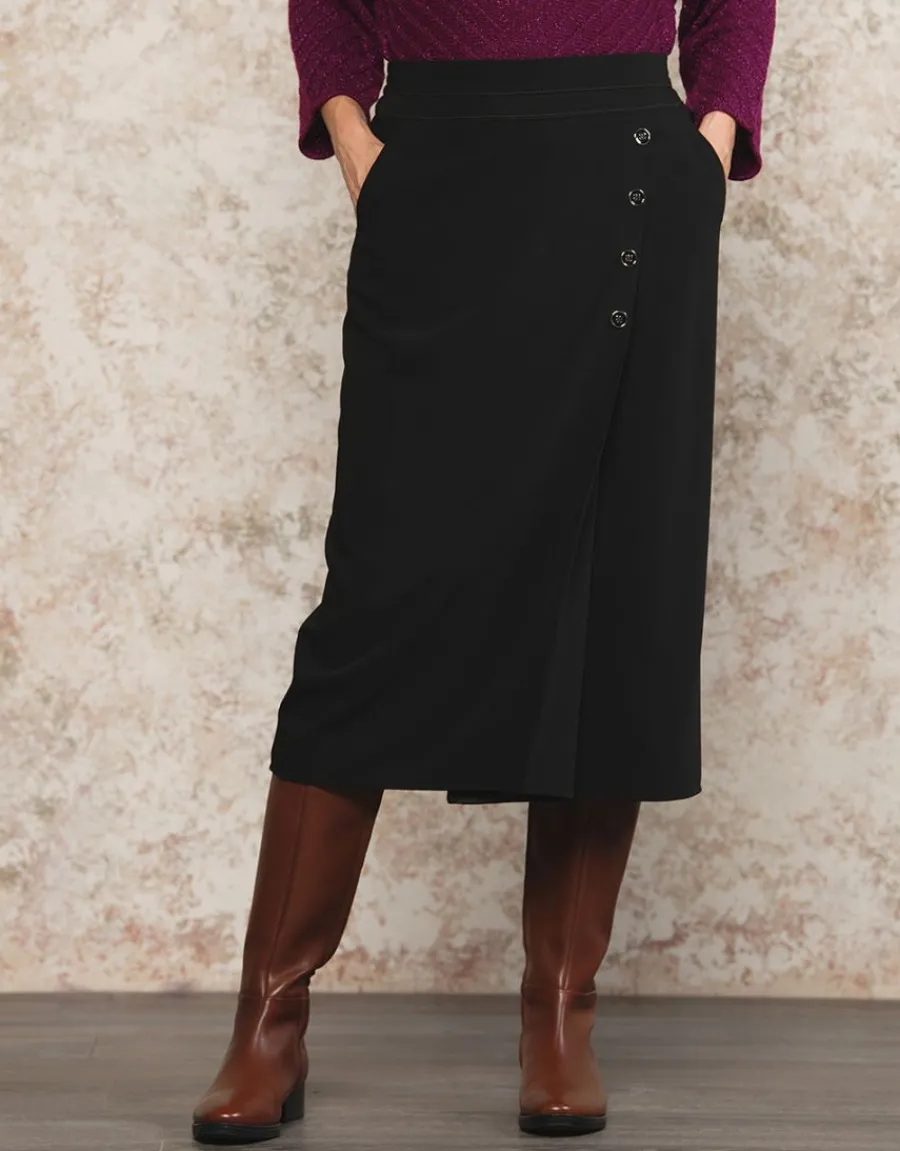 Christine Laure Jupes|Robes & Jupes*Jupe portefeuille noir