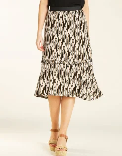 Christine Laure Jupes|Robes & Jupes*Jupon imprimé noir