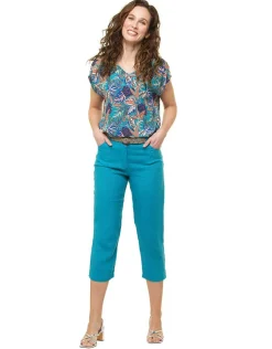 Christine Laure Pantacourts*Pantacourt 100% lin bleu