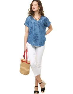 Christine Laure Pantacourts*Pantacourt blanc stretch