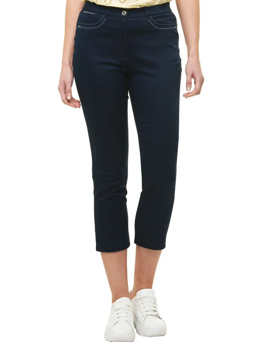 Christine Laure Pantacourts*Pantacourt bleu coton