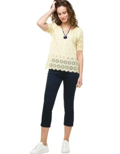 Christine Laure Pantacourts*Pantacourt bleu coton