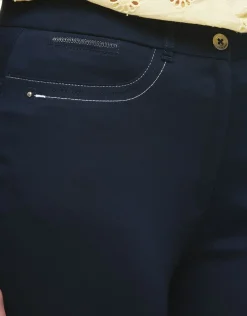 Christine Laure Pantacourts*Pantacourt bleu coton