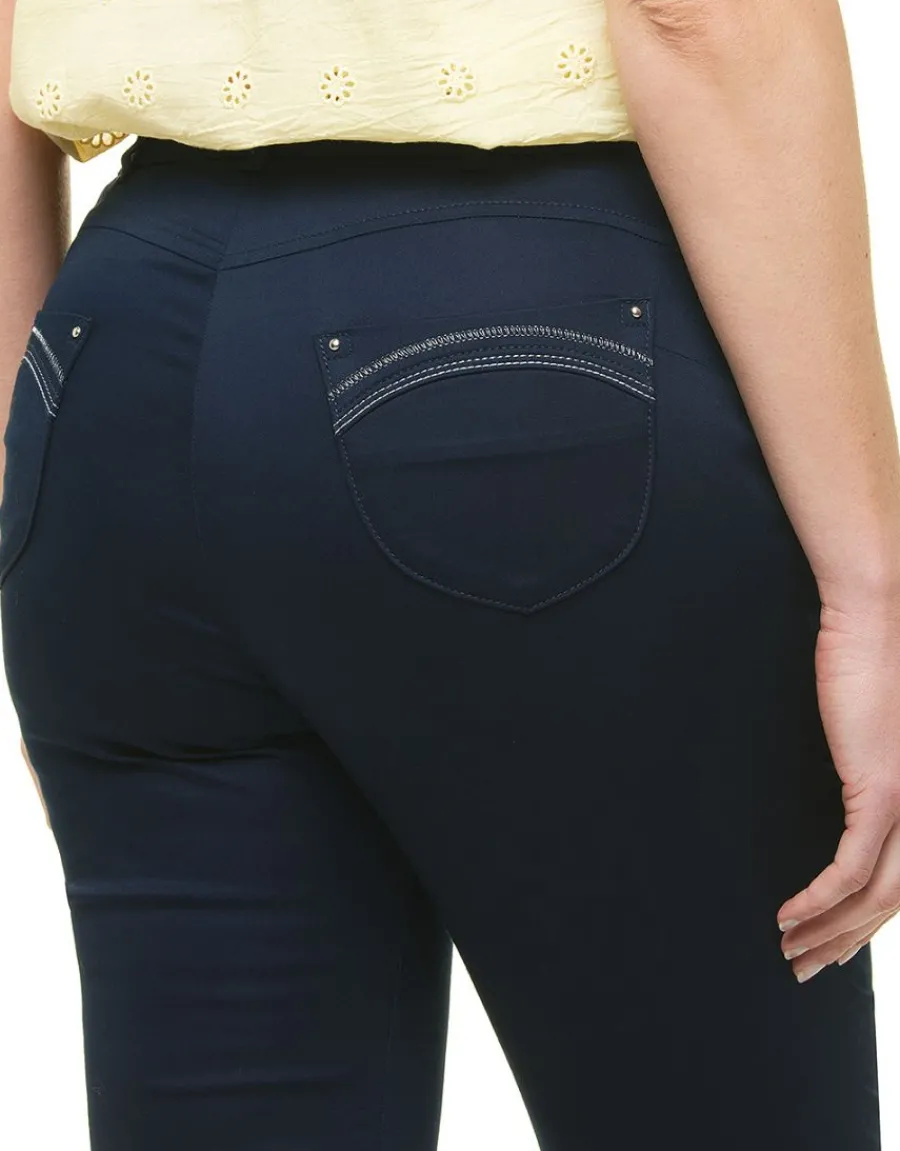 Christine Laure Pantacourts*Pantacourt bleu coton