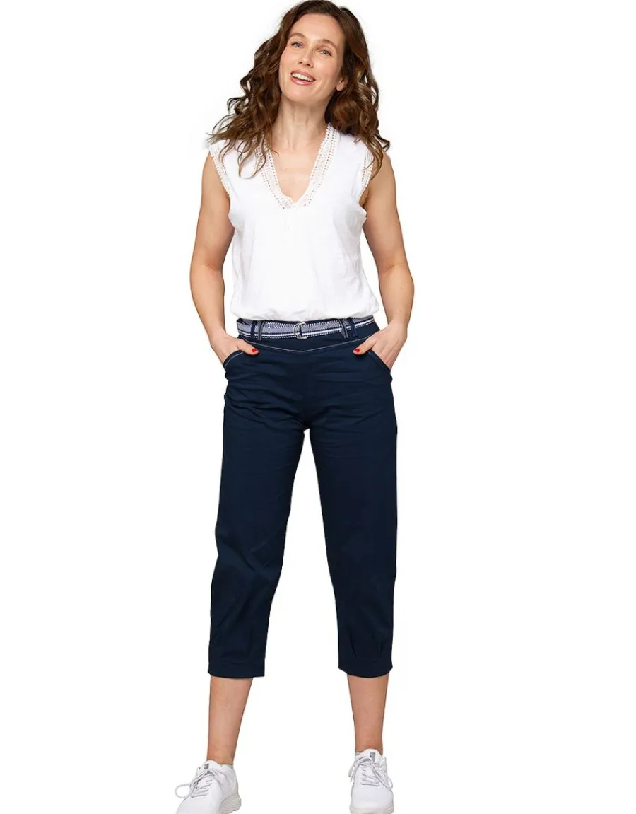 Christine Laure Pantacourts*Pantacourt bleu marine