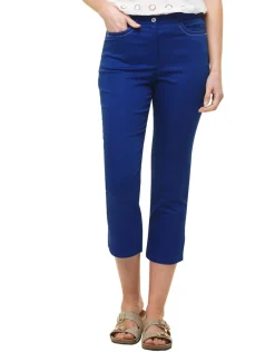 Christine Laure Pantacourts*Pantacourt bleu roi coton