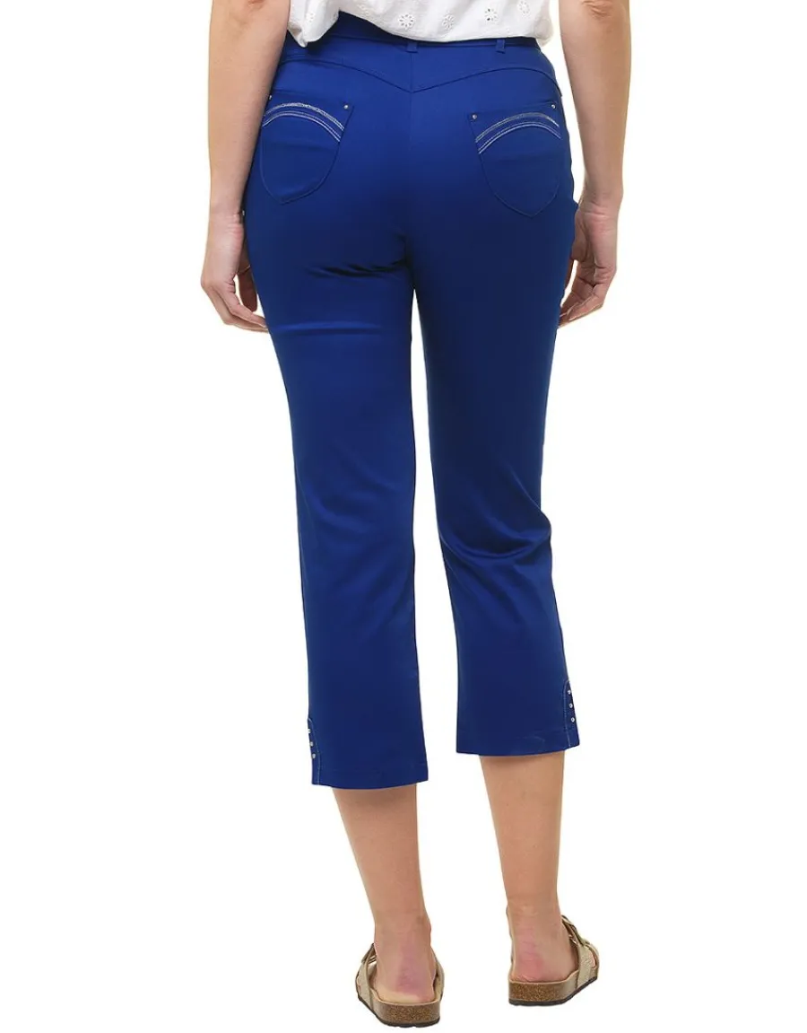 Christine Laure Pantacourts*Pantacourt bleu roi coton