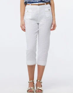 Christine Laure Pantacourts|Pantalons*Pantacourt coton blanc