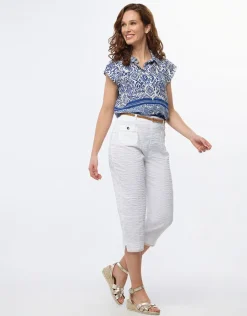 Christine Laure Pantacourts|Pantalons*Pantacourt coton blanc