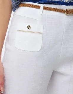 Christine Laure Pantacourts|Pantalons*Pantacourt coton blanc