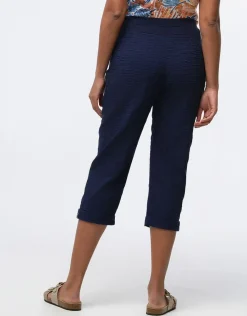 Christine Laure Pantacourts|Pantalons*Pantacourt coton marine