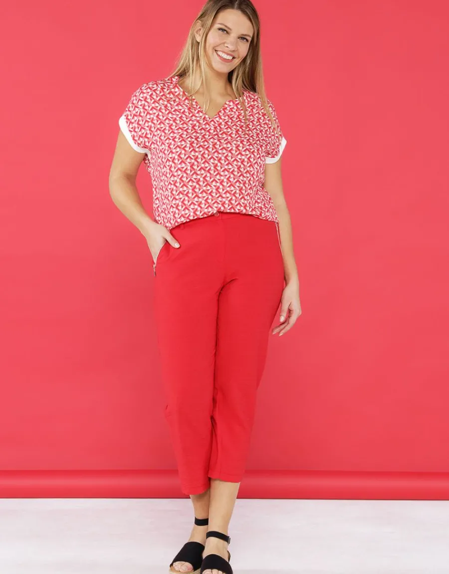 Christine Laure Pantacourts*Pantacourt droit rouge