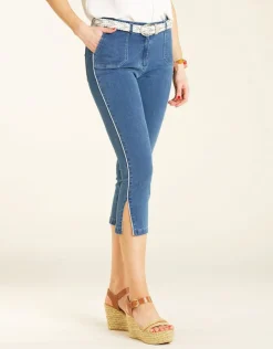 Christine Laure Pantacourts|Jeans*Pantacourt en jean brut