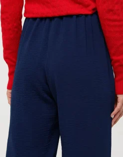 Christine Laure Pantacourts|Pantalons*Pantacourt fluide marine