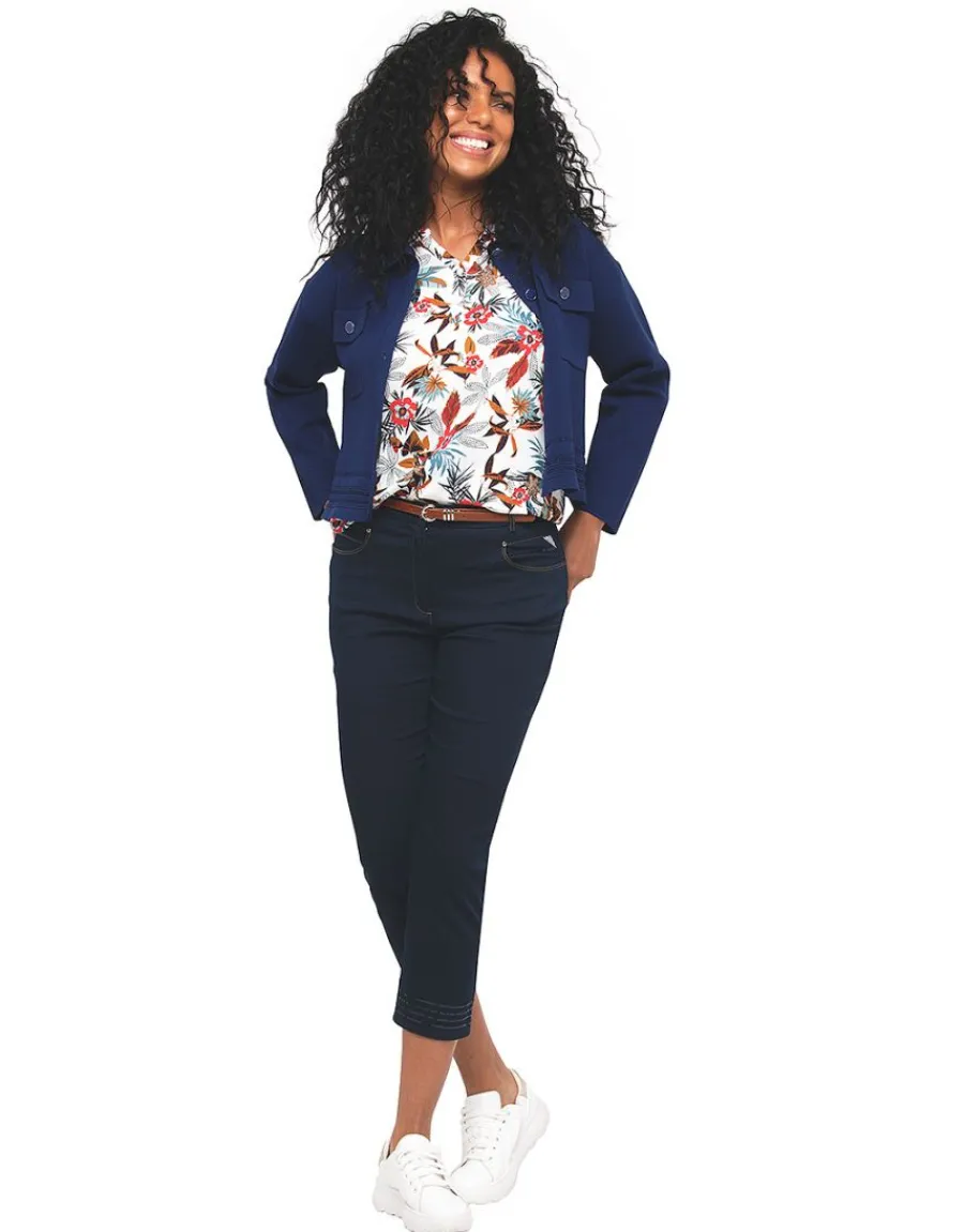 Christine Laure Pantacourts|Jeans*Pantacourt jean bleu