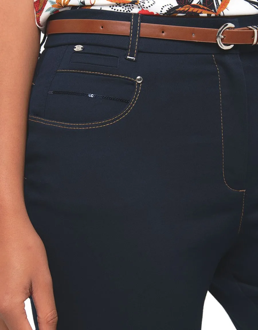 Christine Laure Pantacourts|Jeans*Pantacourt jean bleu