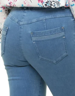 Christine Laure Pantacourts|Jeans*Pantacourt jean stone