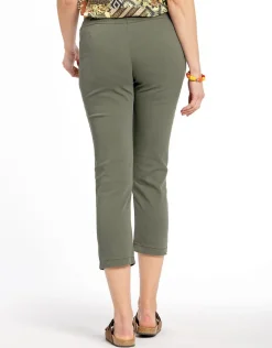 Christine Laure Pantacourts|Pantalons*Pantacourt kaki stretch