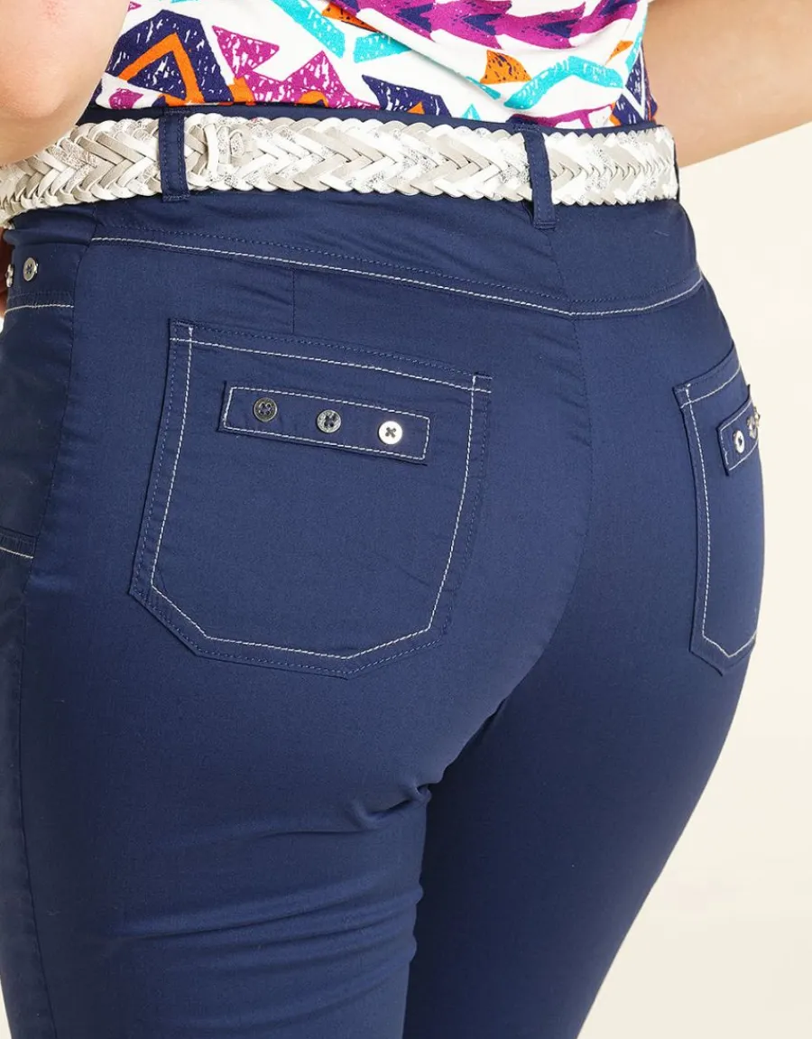 Christine Laure Pantalons|Pantacourts*Pantacourt léger marine