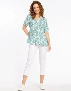 Christine Laure Pantacourts|Pantalons*Pantacourt stretch blanc