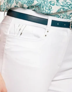 Christine Laure Pantacourts|Pantalons*Pantacourt stretch blanc