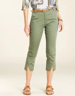 Christine Laure Pantacourts|Pantalons*Pantacourt stretch kaki