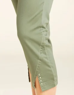 Christine Laure Pantacourts|Pantalons*Pantacourt stretch kaki