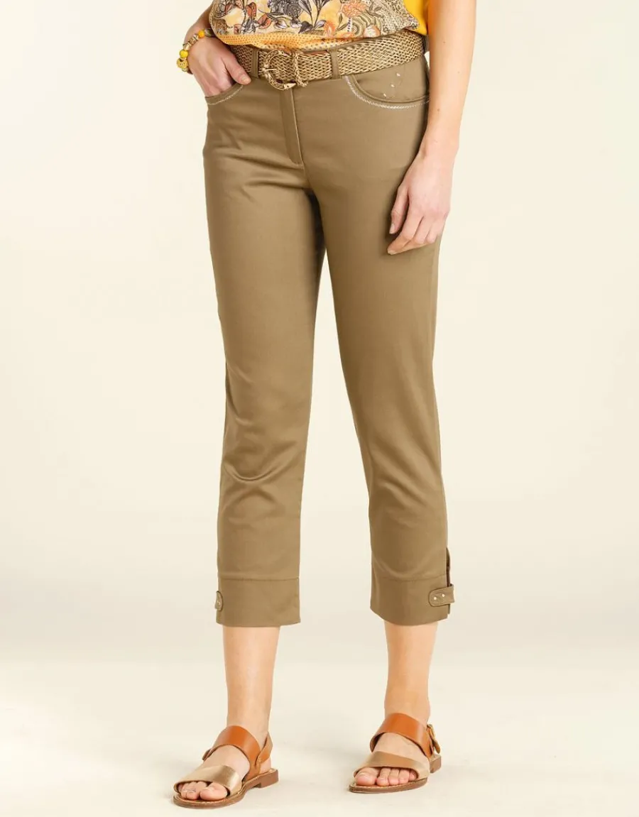 Christine Laure Pantacourts*Pantacourt taupe coton